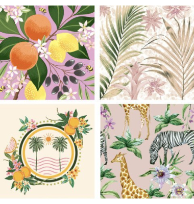 Motivservietten 227217 / Tropic/Jungle sortiert, 3-lagig, 33x33cm