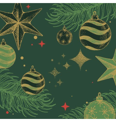 Weihnachts-Zelltuchserviette Wald, 33 x 33 cm, 3-lagigPAPER+DESIGN 227346