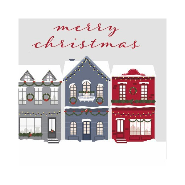 PaperDesign Weihnachtsservietten 227356 / Häuser, 3-lagig, 33x33cm 7321012273569 PaperDesign 20 Stück