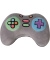Kuschelkissen Let's Play grau