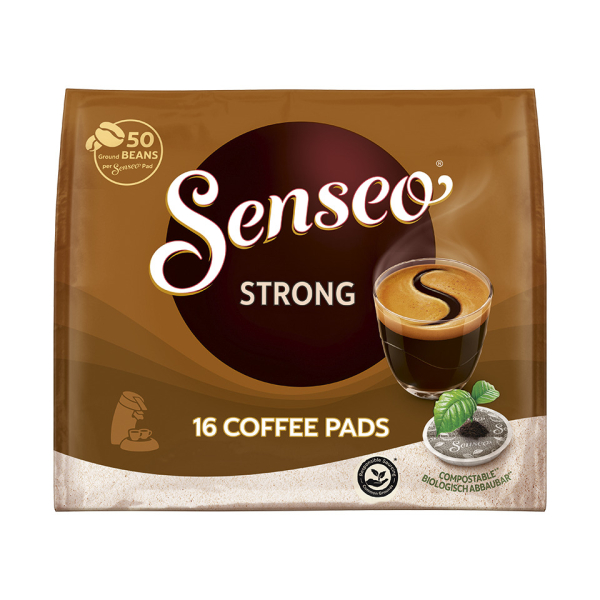 Jacobs Kaffeepads 4051954, 16 Stück, Strong im Portionsbeutel 8711000419120 Jacobs 16 Stück