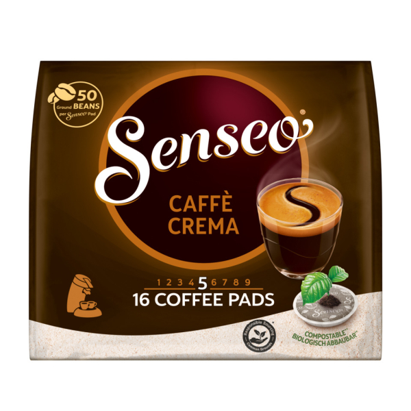Jacobs Kaffeepads 4051962, 16 Stück, Caffè Crema im Portionsbeutel 8711000430385 Jacobs 16 Stück