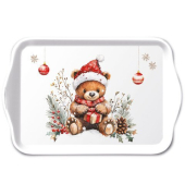 Weihnachtstablett Teddys Geschenk, 13 x 21 cm AMBIENTE 33720985
