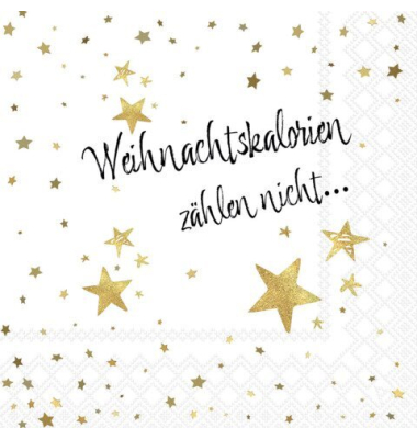 Weihnachts-Motivserviette Weihnachtskalorien, 33 x 33 cm, 3-lagigAMBIENTE 33321135