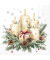 Motivservietten Weihnachten 33321295, mehrfarbig / Adventskerzen, 3-lagig, 33x33cm