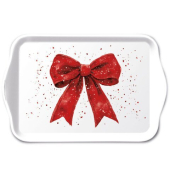 Weihnachtstablett rote Schleife, 13 x 21 cm AMBIENTE 33721325