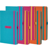 Notizbuch SO25, Shell, farbig sortiert, A5, liniert, 80g, 96 Blatt / 192 Seiten