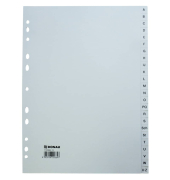 Kunststoffregister 7722095-13, A bis Z, A4, 120&micro;m, graue Taben, 24-teilig