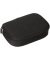 Federmappe oval gro&szlig; schwarz 21x15x5cm mit Innenklappe