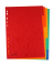 Kartonregister 8671005-99, 5-teilig blanko, A4, 225 g/m&sup2;, farbige Taben, 5-teilig