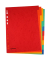 Kartonregister 8671010-99, 10-teilig blanko, A4, 225 g/m&sup2;, farbige Taben, 10-teilig