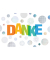 Dankeskarten 41-1125 Danke bunt