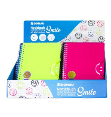 Notizbuch 1347400-99, farbig sortiert, A5, kariert, 70g, 80 Blatt / 160 Seiten