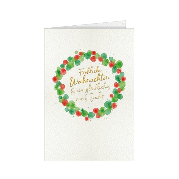 5 Stück Hanra Weihnachtskarte Fröhliche Weihnachten, 11,5 x 17 cm HANRA 22-11523 9004546592198 Hanra