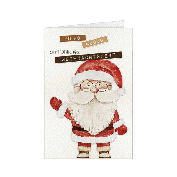 5 Stück Hanra Weihnachtskarte Ein fröhliches Weihnachtsfest, 11,5 x 17 cm HANRA 22-11521 9004546592235 Hanra