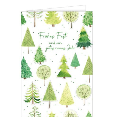 Weihnachtskarte Frohes Fest, 11,5 x 17 cm HANRA 22-11592