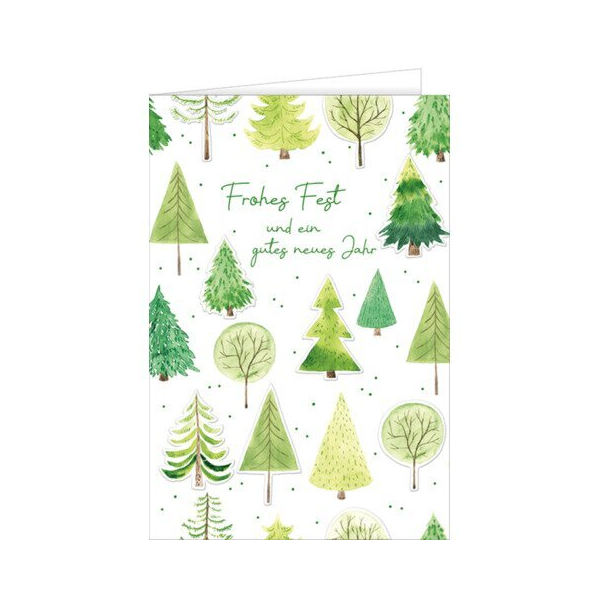 5 Stück Hanra Weihnachtskarte Frohes Fest, 11,5 x 17 cm HANRA 22-11592 9004546592556 Hanra