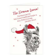 Weihnachtskarte No Drama Lama, 11,5 x 17 cm HANRA 22-11610