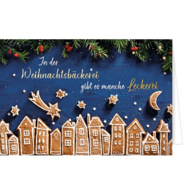 Weihnachtskarte In der Weihnachtsb&auml;ckerei, 17 x 11,5 cm HANRA 22-11482