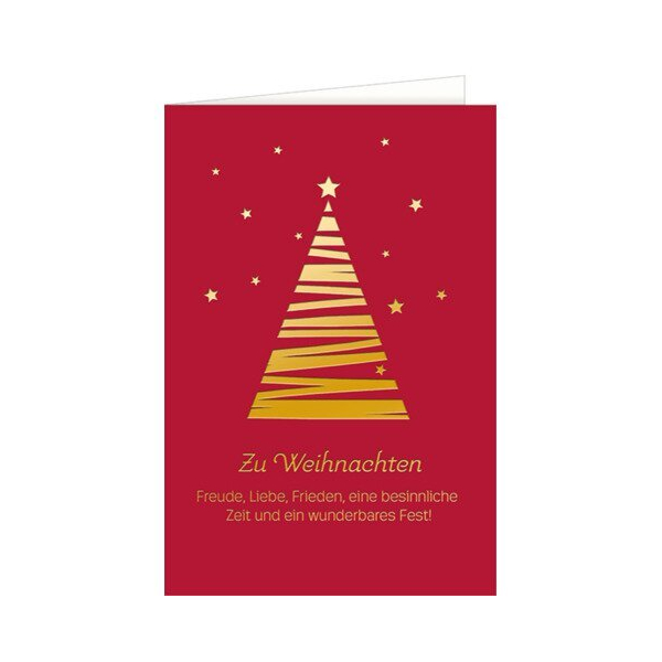 5 Stück Hanra Weihnachtskarte Zu Weihnachten, 11,5 x 17 cm HANRA 22-11593 9004546592709 Hanra