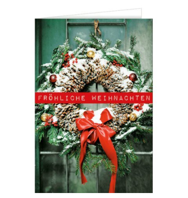 Weihnachtskarte Fr&ouml;hliche Weihnachten, 11,5 x 17 cm HANRA 22-11536