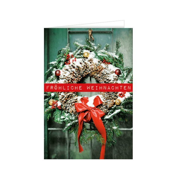 5 Stück Hanra Weihnachtskarte Fröhliche Weihnachten, 11,5 x 17 cm HANRA 22-11536 9004546592730 Hanra