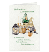 Weihnachtskarte Ein fr&ouml;hliches Weihnachtsfest, 11,5 x 17 cm HANRA 22-11561