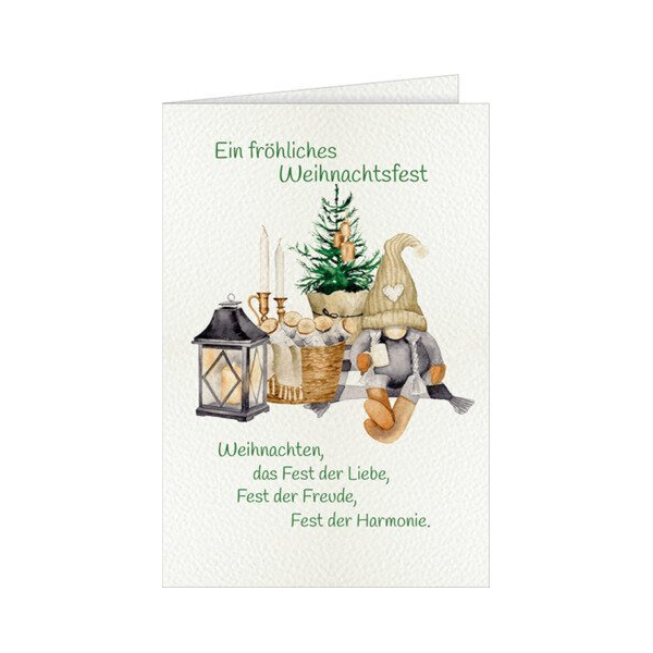 5 Stück Hanra Weihnachtskarte Ein fröhliches Weihnachtsfest, 11,5 x 17 cm HANRA 22-11561 9004546592754 Hanra