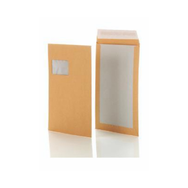 Bong Versandtaschen 8350111, C4, mit Fenster, haftklebend, mit Papprückwand, 120g, braun 4026283018002 Bong 200 Stück