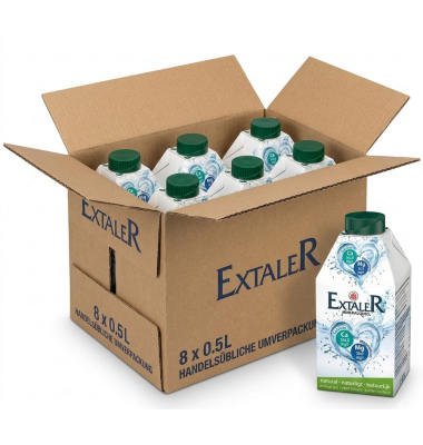 Mineralwasser Naturell 15453, still, 8x 0,5  Liter, im Tetrapack