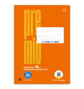 Vokabelheft 040786053 PREMIO, Lineatur 53 / liniert / 2 Spalten, A5, 90g, blau, 32 Blatt / 64 Seiten