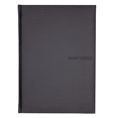 Buchkalender 58990, Planungsbuch Praxis-Timer, schwarz, 1 Tag / 1 Seite, 21x29,7cm (A4), 2027