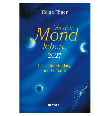 Taschenkalender 23907, Mit dem Mond leben, blau, 1 Woche / 2 Seiten, 10x15,5cm (A6), 2027