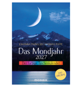 Taschenkalender 31959, Das Mondjahr, blau, 1 Woche / 2 Seiten, 10x14cm (A6), 2027