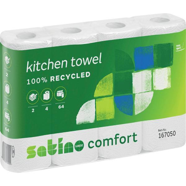 Wepa Küchenrollen Comfort 167059 2-lagig weiß Rolle à 64 Blatt 4000735231409 Wepa 4 Stück
