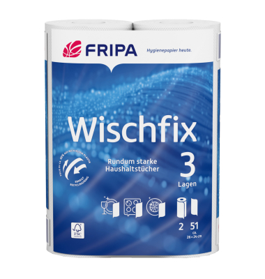 K&uuml;chenrollen Wischfix 3012011 3-lagig hochwei&szlig; Rolle &agrave; 51 Blatt