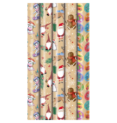Weihnachtlicher Recyclingpapier Bambini 2 sortiert