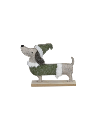 Weihnachtlicher  Hund m. M&uuml;tze und Pullover