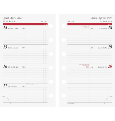Wochenplan Timing 3 2027