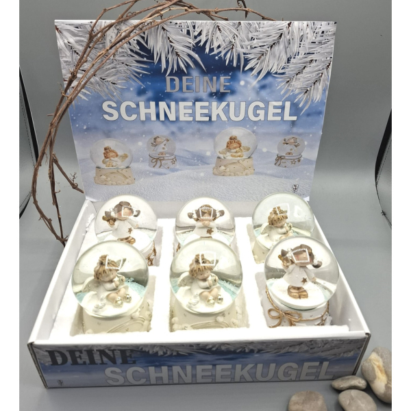 6 Stück Alpedia Schneekugel Engel sortiert 4064316009900 Alpedia