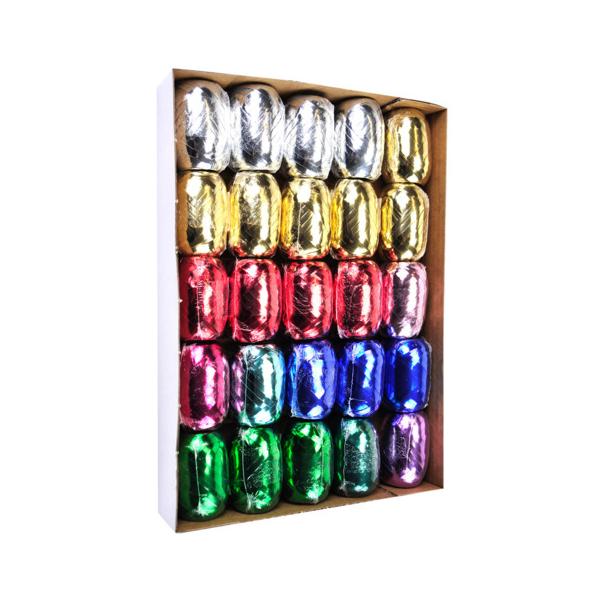 25 Stück GOLDINA Eiknäuel metallic  1042 005 99 2520, ohne, 5mm x 20m, farbig sortiert 4031409254035 GOLDINA