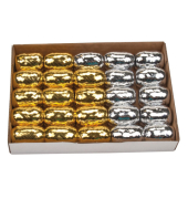 Eikn&auml;uel metallic  1042 005 98 2520, ohne, 5mm x 20m, gold/silber