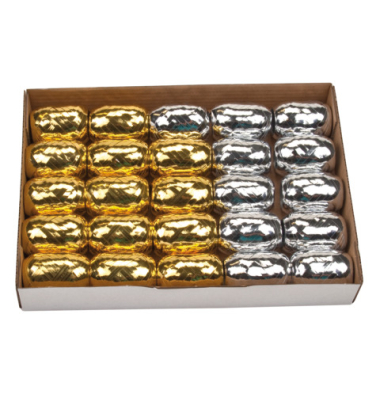 Eikn&auml;uel metallic  1042 005 98 2520, ohne, 5mm x 20m, gold/silber