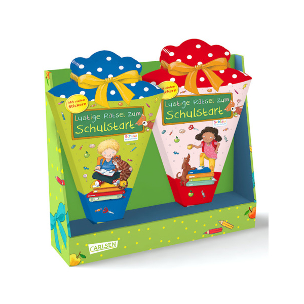 20 Stück Carlsen Kinderbuch Schultüten Display 2 Titel  Carlsen
