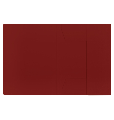 Jurismappe chic - Serie 100091171, A4 bordeaux Karton 320g, mit 3 Einschlagklappen