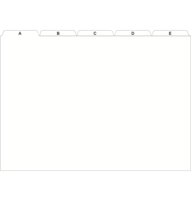Leitregister A7 A-Z wei&szlig;