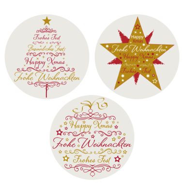 Weihnachtsetikett auf Rolle Ornament