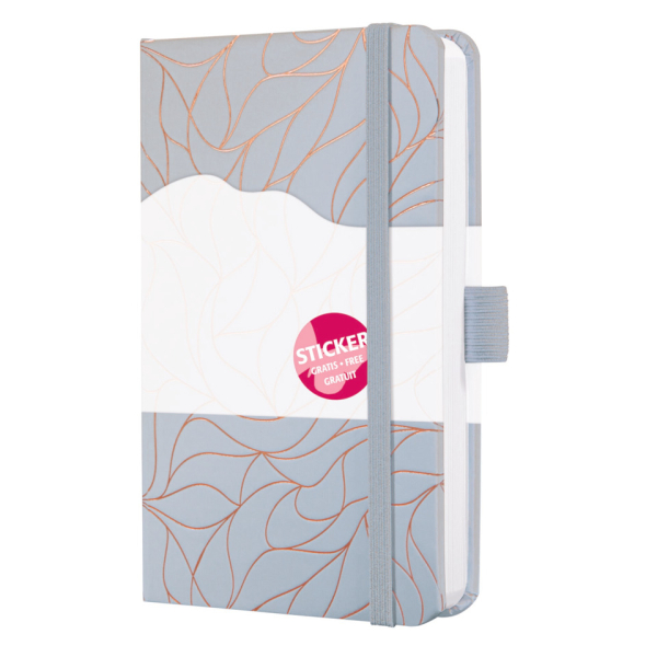 2 Stück Sigel Buchkalender 7J364, Jolie, hellgrau, rosé-gold, 1 Woche / 2 Seiten, 9,5x15cm (ca. A6), 2027 4004360762802 Sigel
