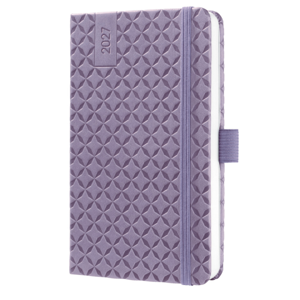 2 Stück Sigel Buchkalender 7J138, Jolie, lavendel, 1 Woche / 2 Seiten, 9,5x15cm (ca. A6), 2027 4004360763021 Sigel