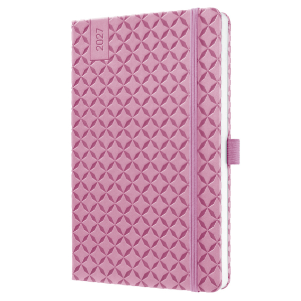 2 Stück Sigel Buchkalender 7J137, Jolie, hellpink, 1 Woche / 2 Seiten, 13,5x20,3cm (ca. A5), 2027 4004360763045 Sigel
